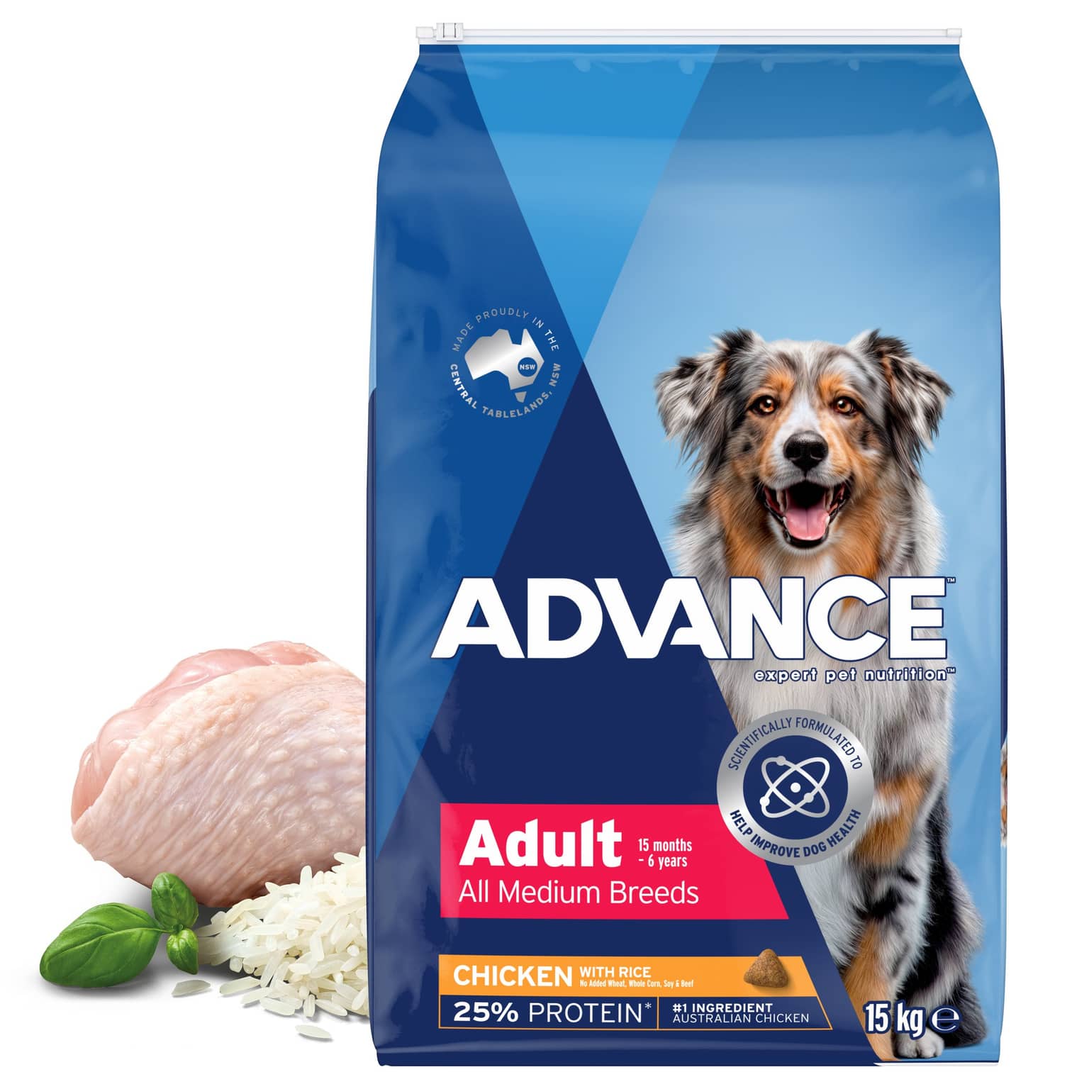 ADVANCE Medium Adult Dry Dog Food Chicken With Rice