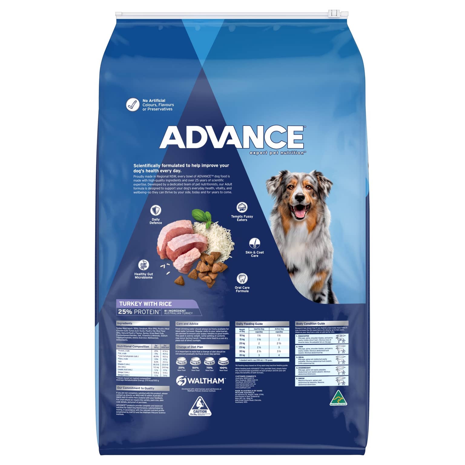 ADVANCE Medium Adult Dry Dog Food Turkey With Rice