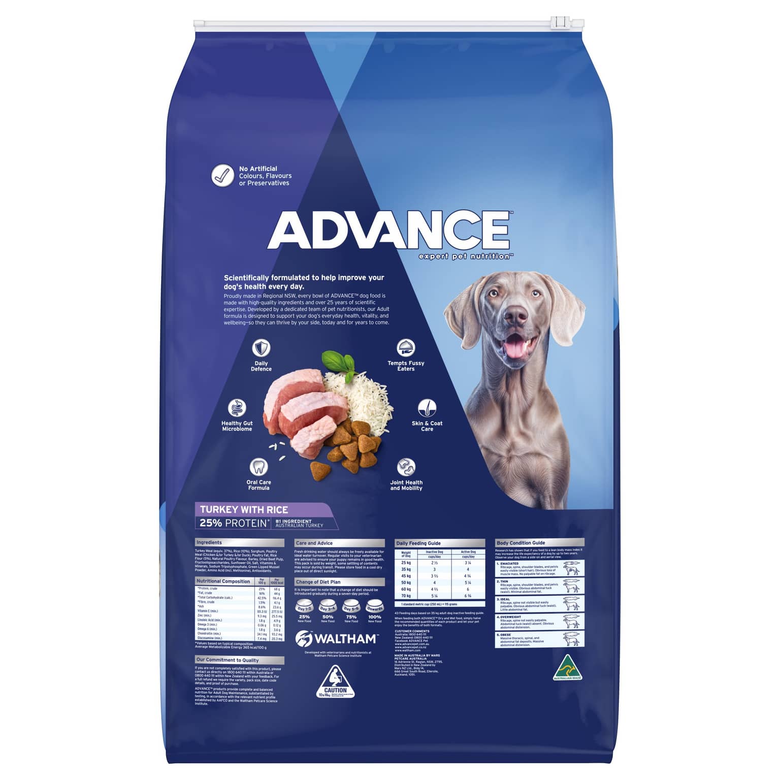 ADVANCE Large Adult Dry Dog Food Turkey With Rice