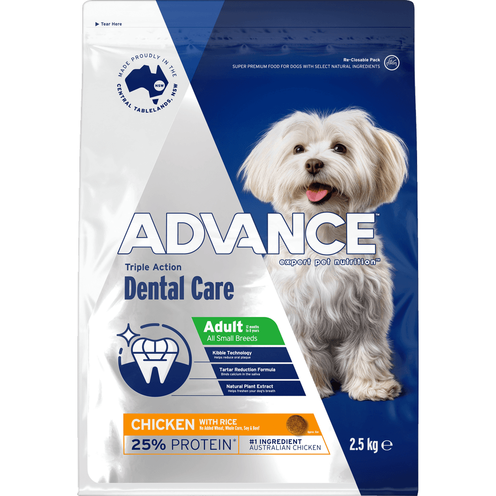 Triple Action Dental Care Small Adult Dry Dog Food Chicken With Rice