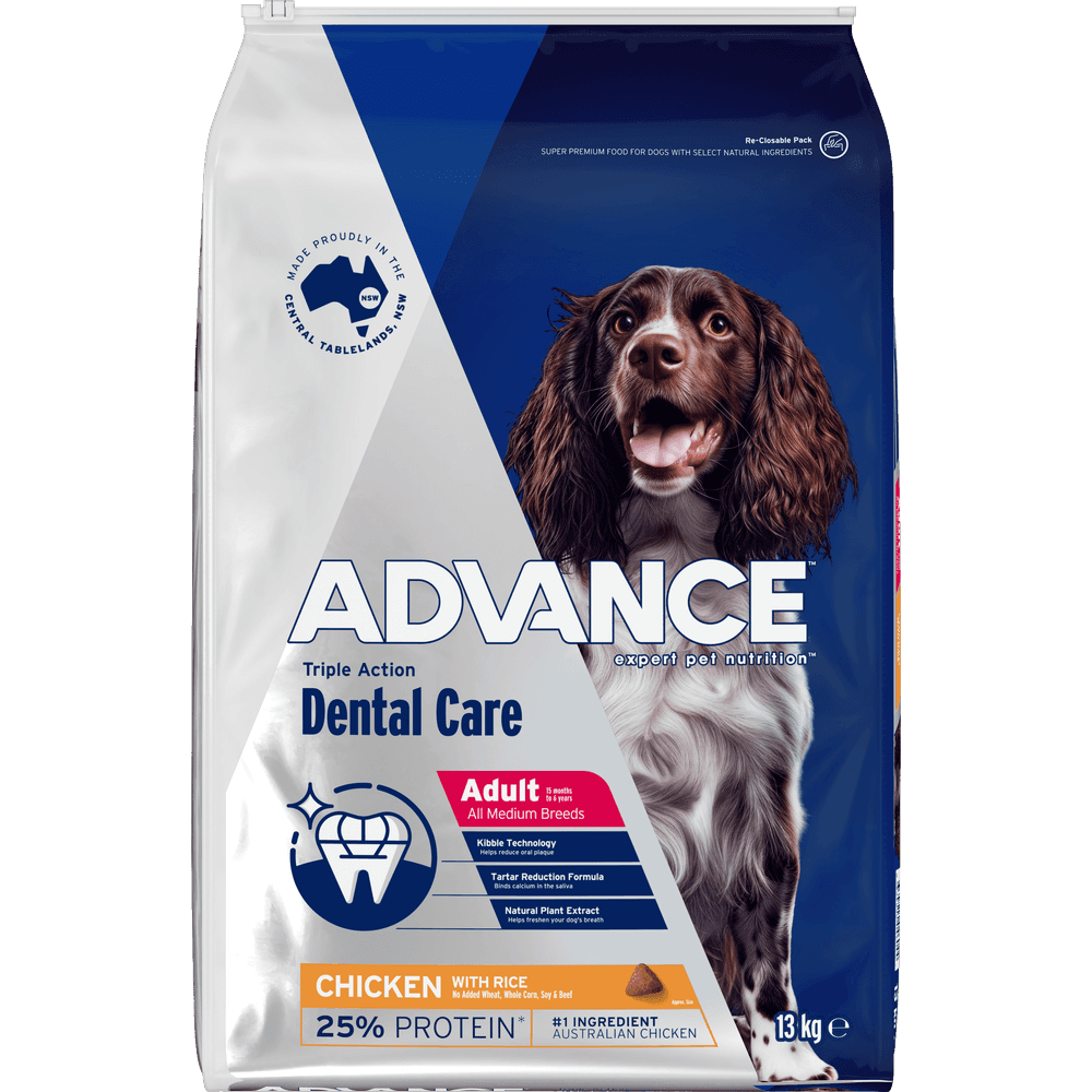 ADVANCE Triple Action Dental Care Medium Adult Dry Dog Food Chicken With Rice