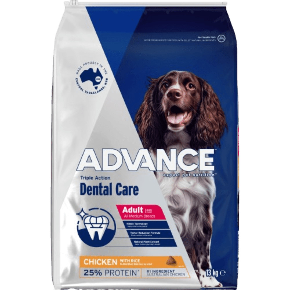 Triple Action Dental Care Medium Adult Dry Dog Food Chicken With Rice