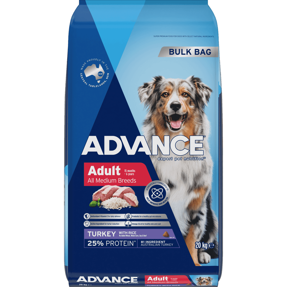 ADVANCE Medium Adult Dry Dog Food Turkey With Rice