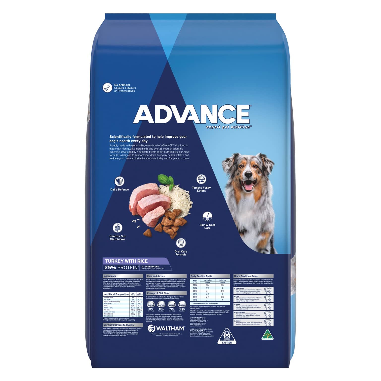 ADVANCE Medium Adult Dry Dog Food Turkey With Rice