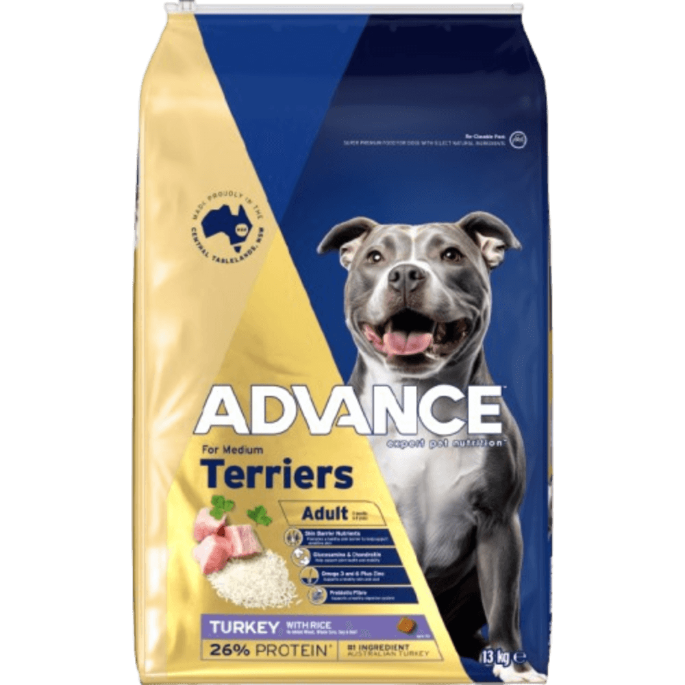 Medium Terriers Adult Dry Dog Food Turkey With Rice