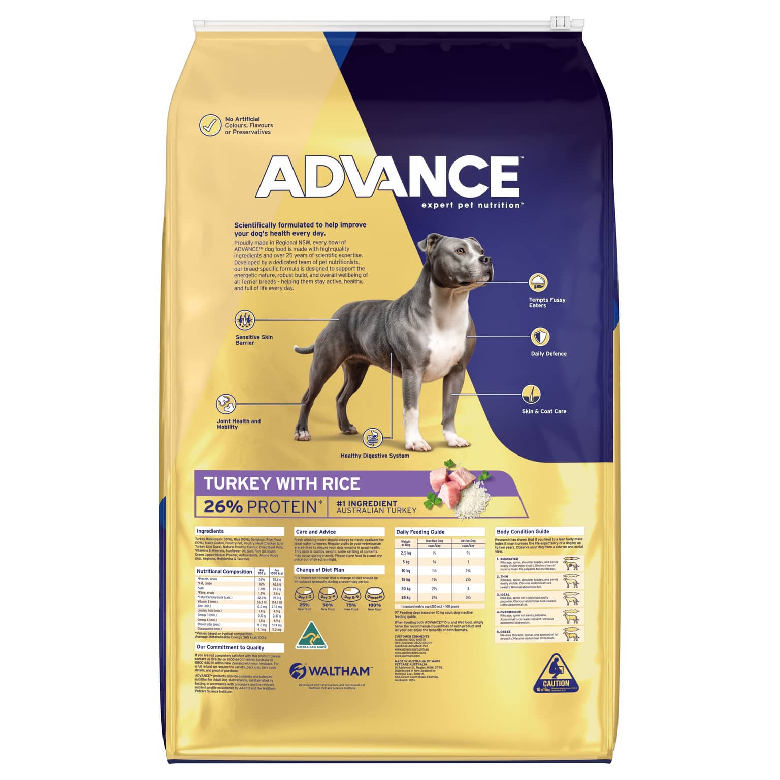 ADVANCE Medium Terriers Adult Dry Dog Food Turkey With Rice