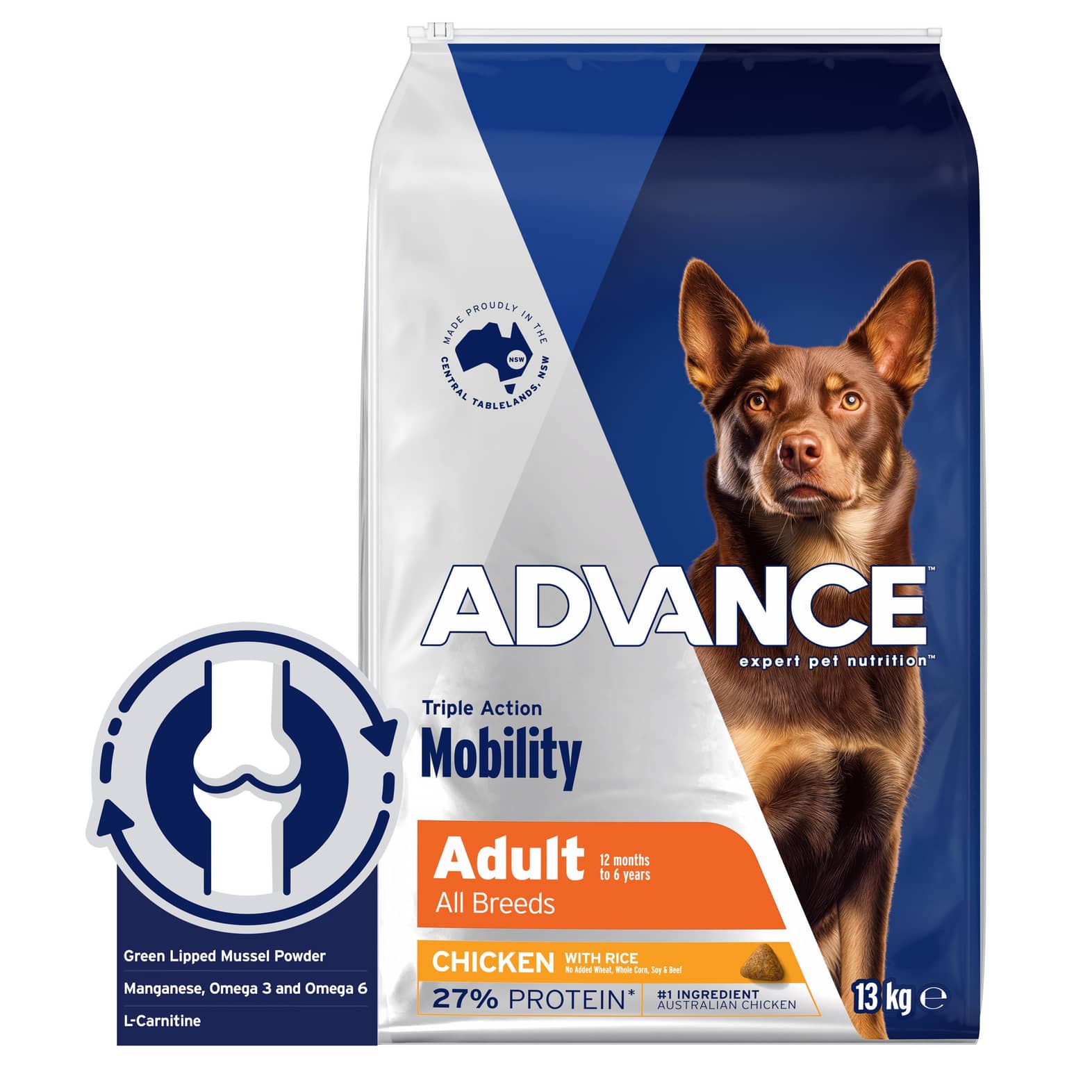 ADVANCE Mobility Adult Dry Dog Food Chicken and Rice