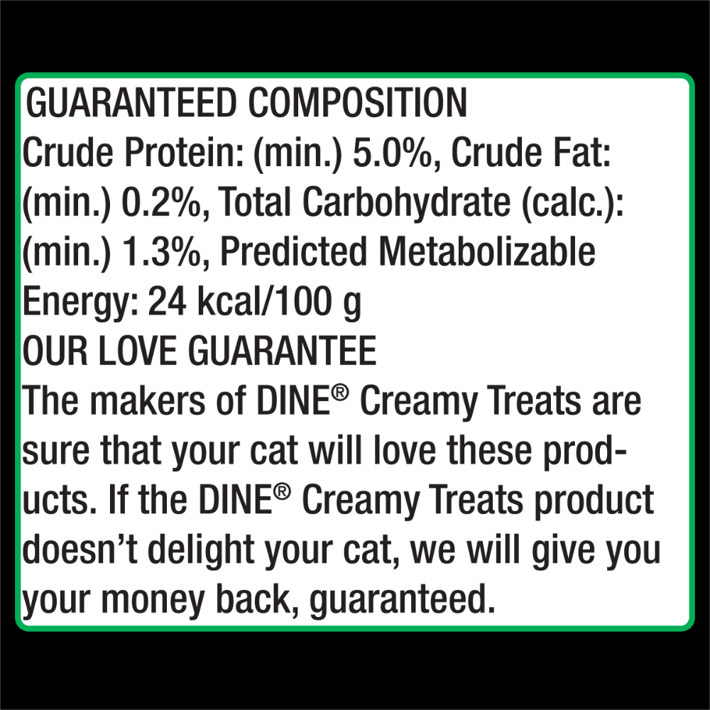 Dine Natural Creamy Cat Treats Tuna and Salmon with Chicken Flakes