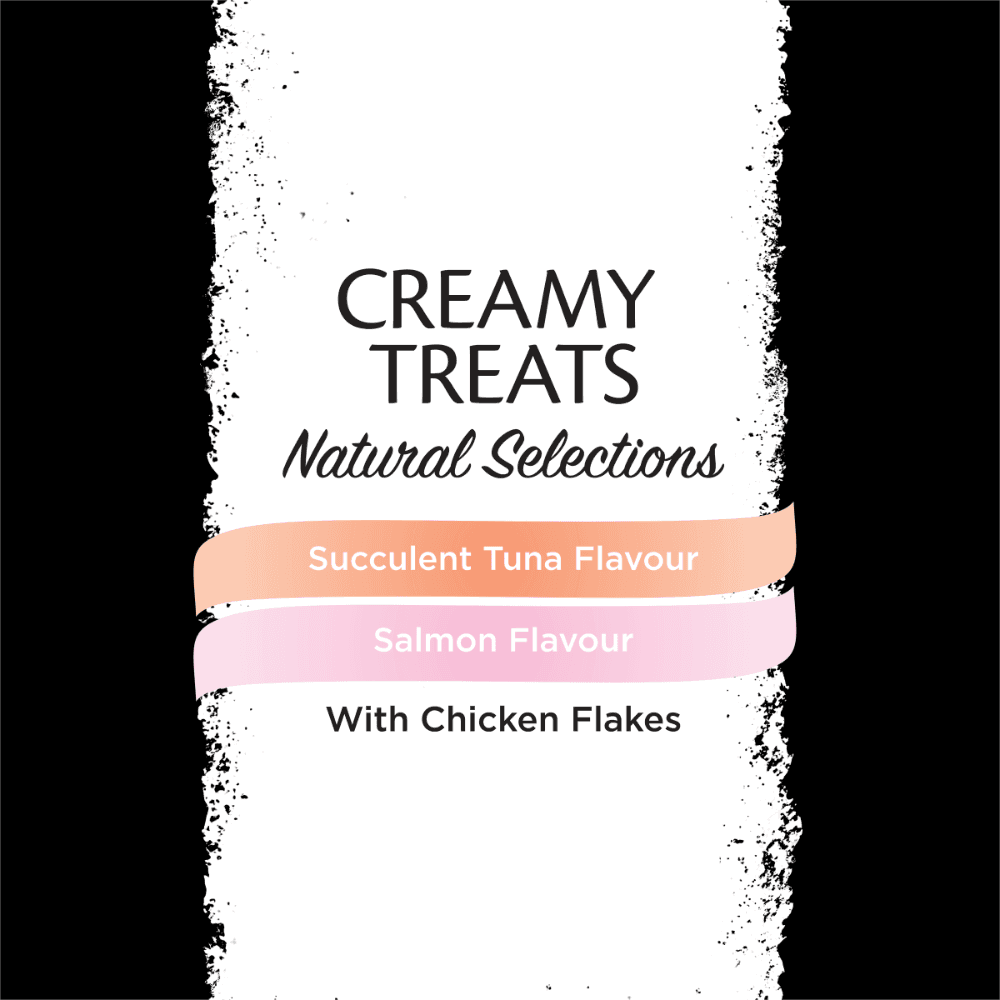Dine Natural Creamy Cat Treats Tuna and Salmon with Chicken Flakes