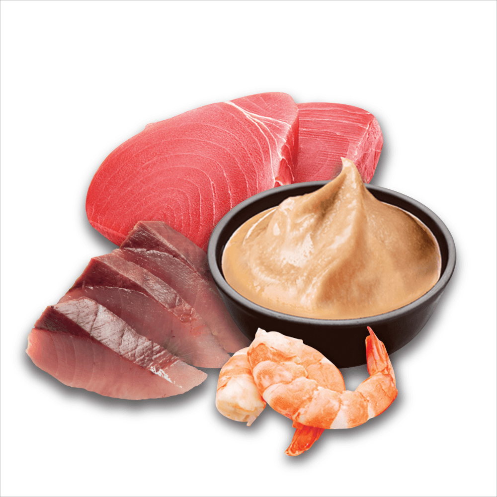 Dine Natural Creamy Cat Treats Tuna and Prawn with Flaked Tuna