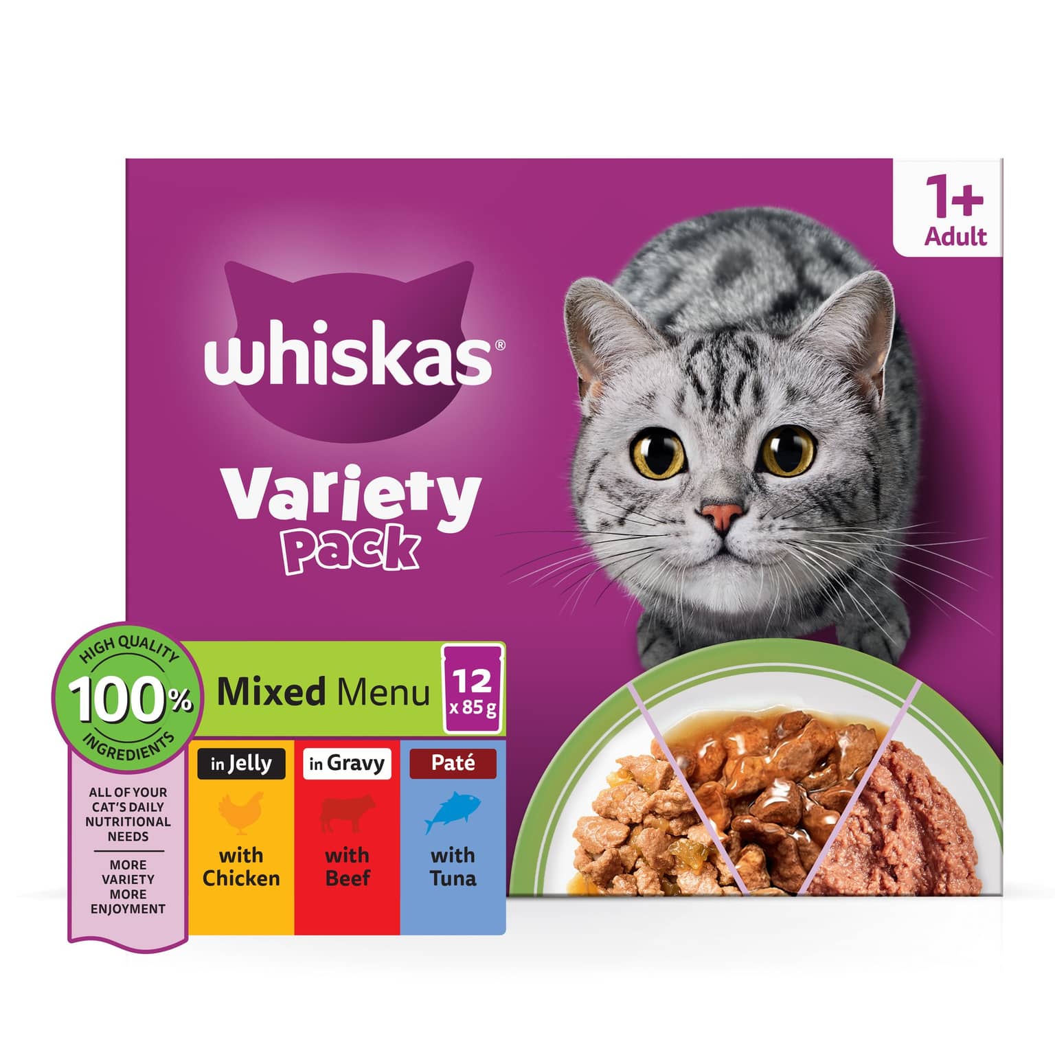 Whiskas Variety Pack Mixed Wet Cat Food