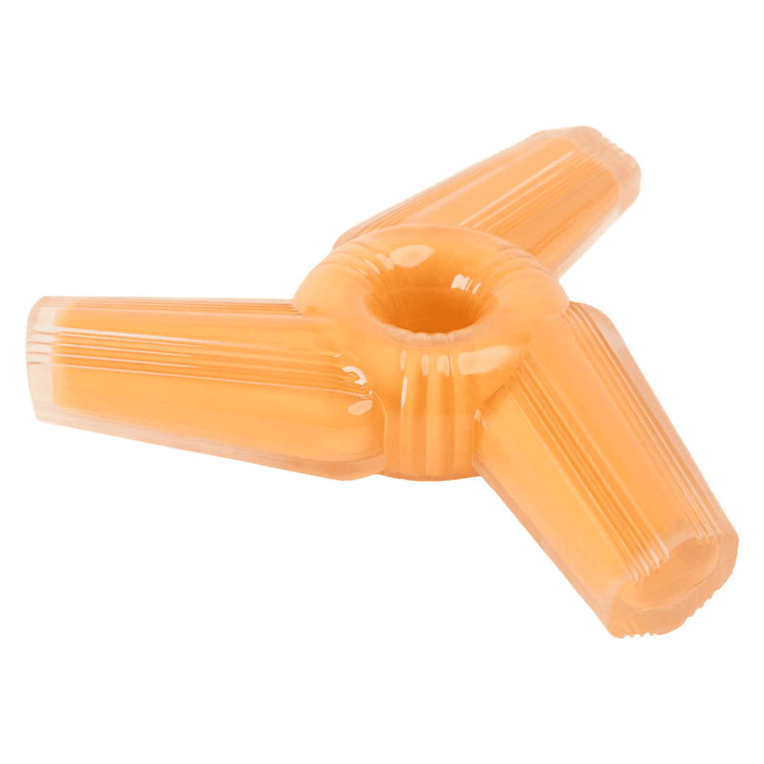 paws-for-life-tuff-chew-nylon-rubber-brown-star-boomerang-dog-chew-toy