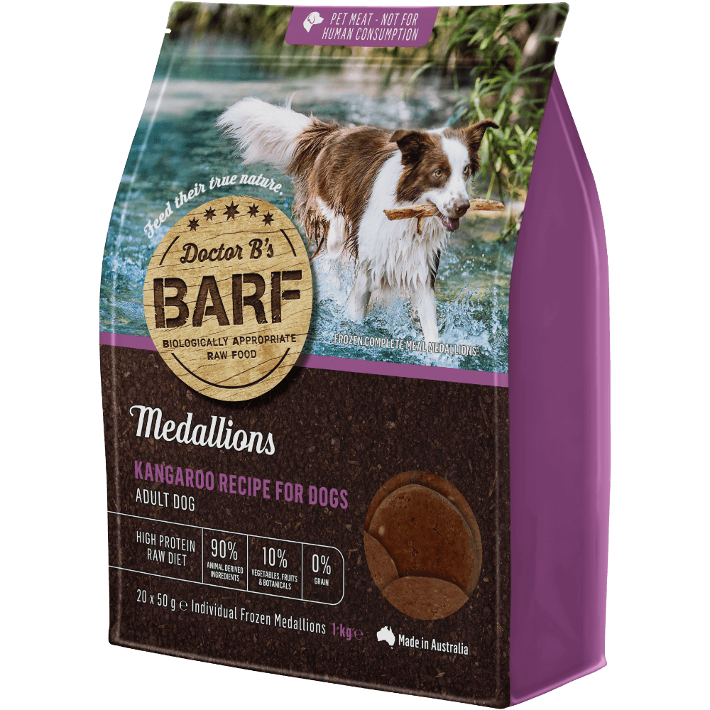 doctor-bs-barf-medallions-kangaroo-recipe-frozen-dog-food