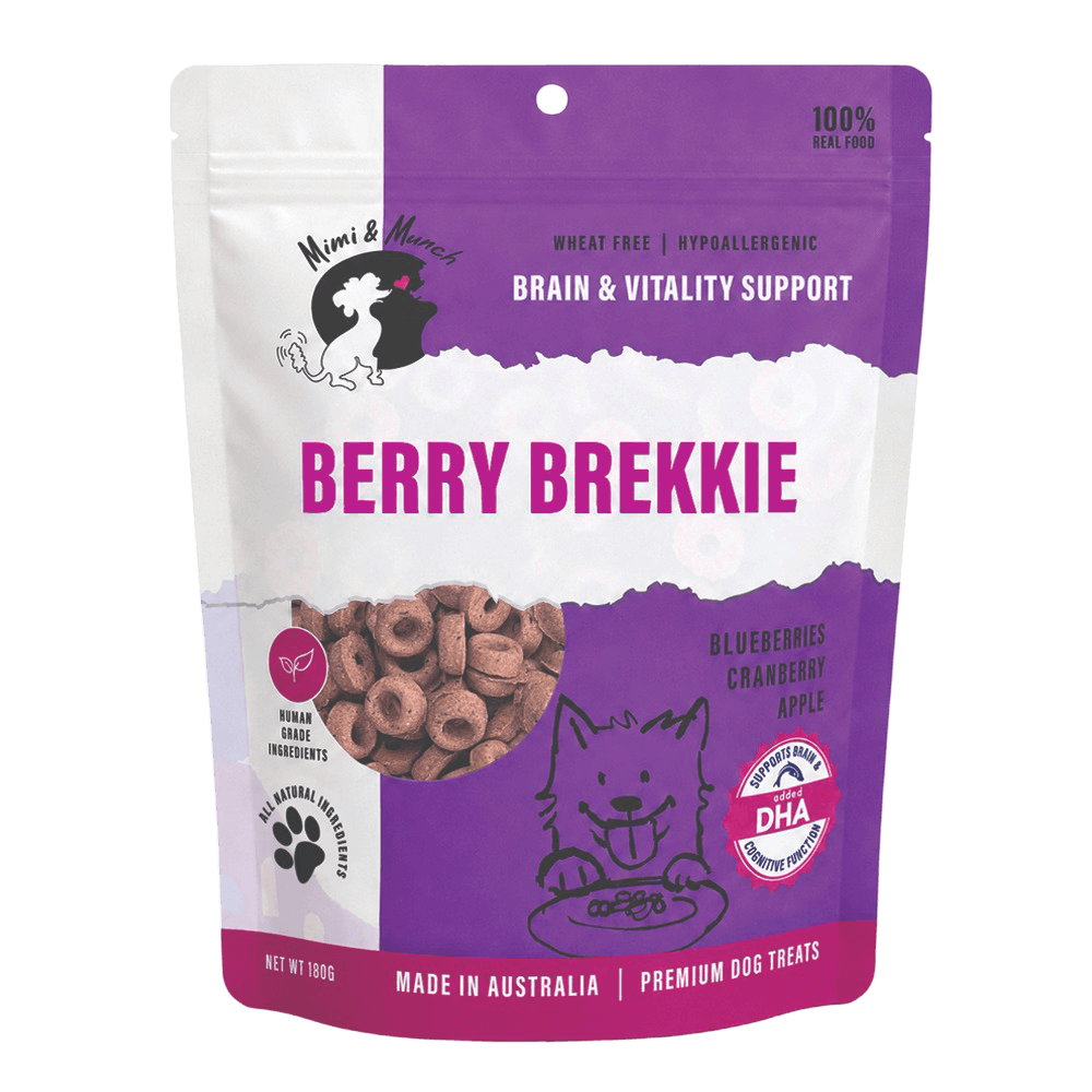 Berry Brekkie Dog Treats with Added Dha