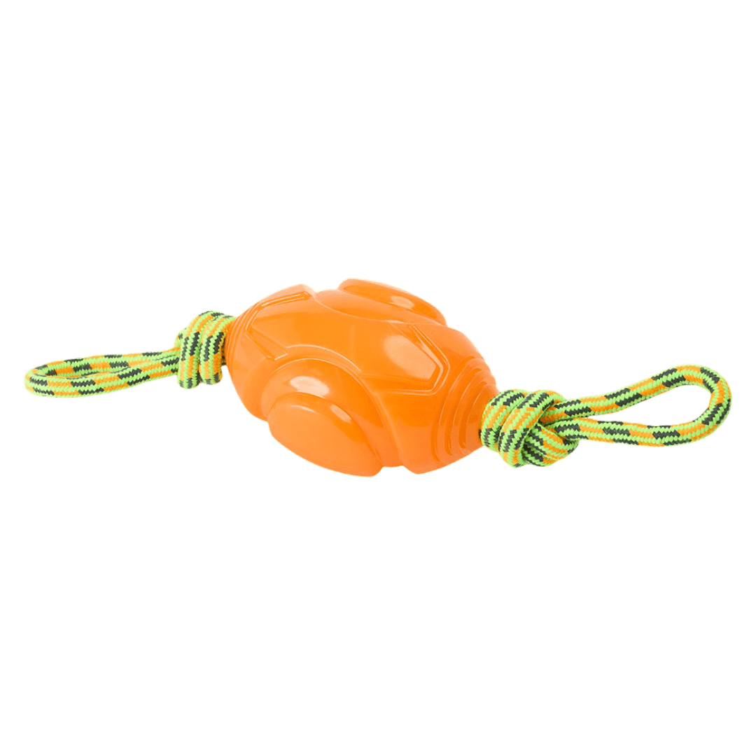 paws-for-life-glow-tpr-rugby-ball-with-rope-ring-dog-fetch-toy
