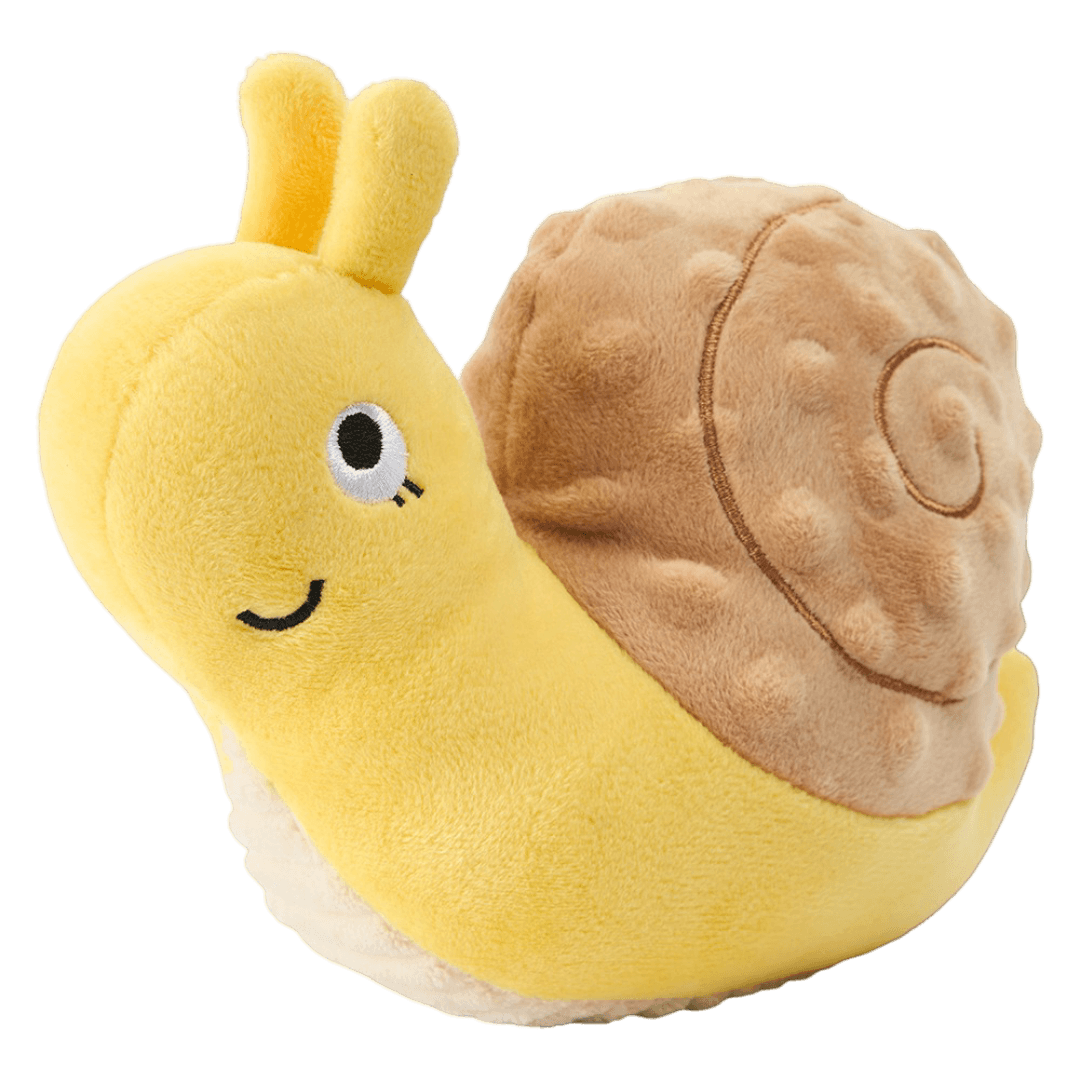 paws-for-life-2-in-1-plush-snail-and-tpr-spikey-ball-dog-toy