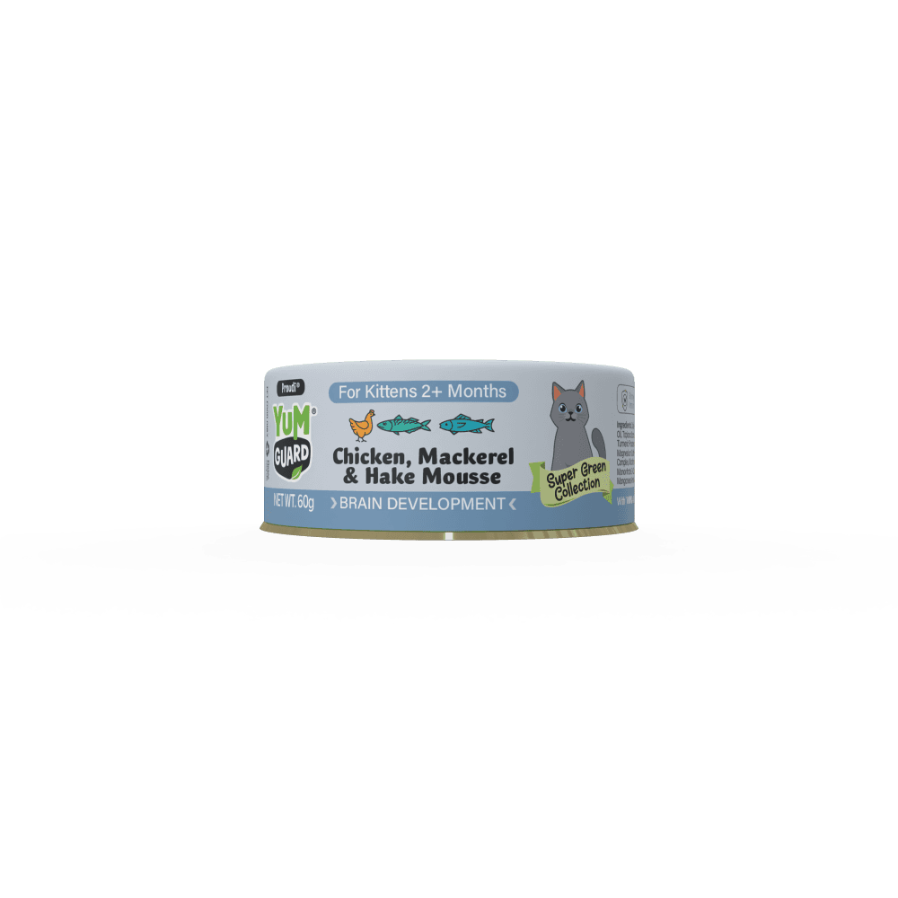 yumguard-super-green-kitten-brain-development-chicken-mackerel-hake-canned-wet-cat-food