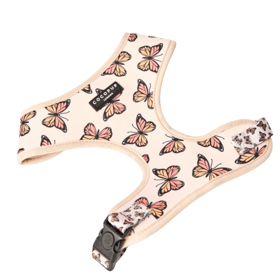 Dog Harness in Boujee Butterfly Pink