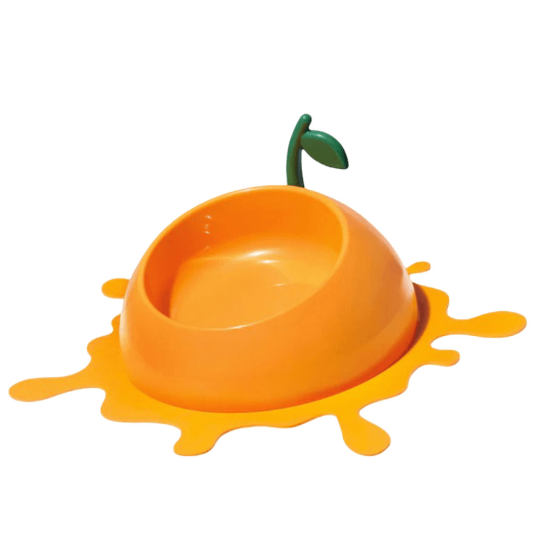 vetreska-pet-bowl-spoon-and-mat-set-juicy-tangerine