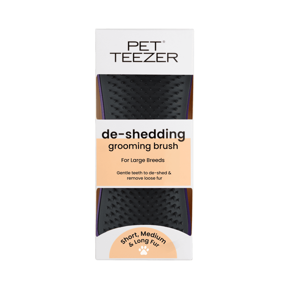 Deshedding Dog Grooming Brush For Heavy Shedders Purple