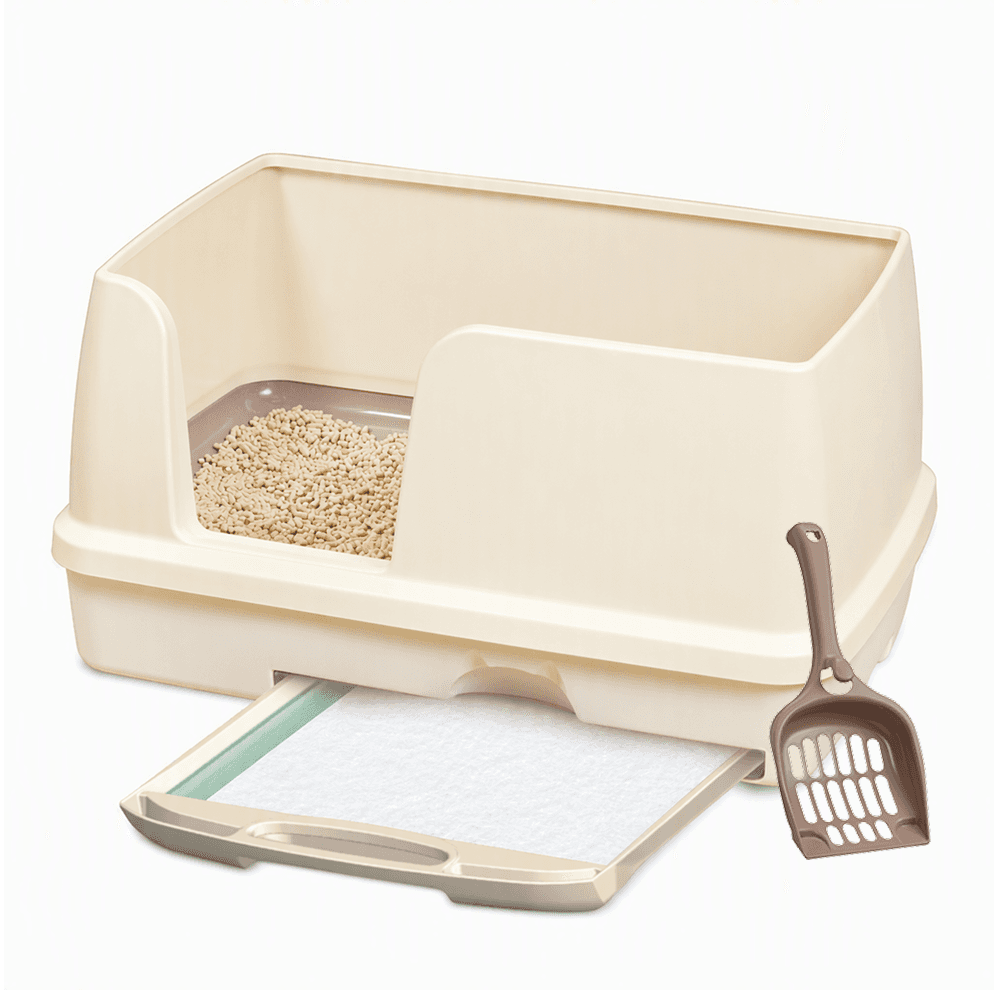 Extra Wide Dual Layer Cat Litter System
