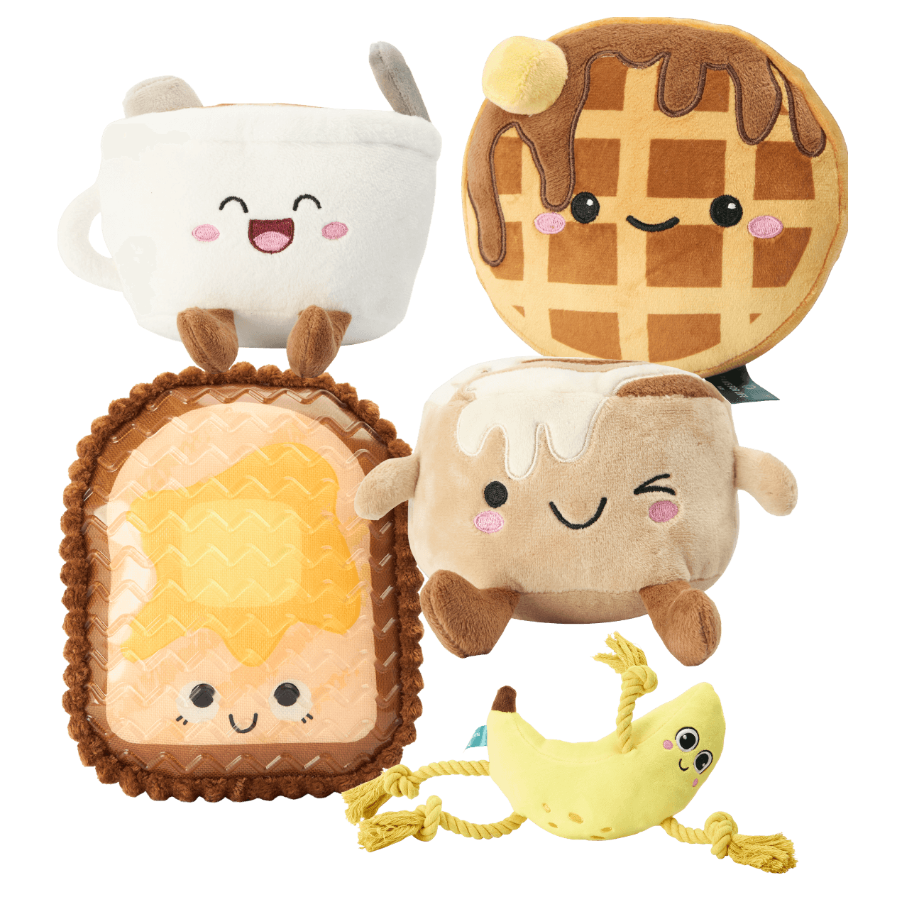Better Bundles Fancy Breakfast Plush Dog Toy Bundle