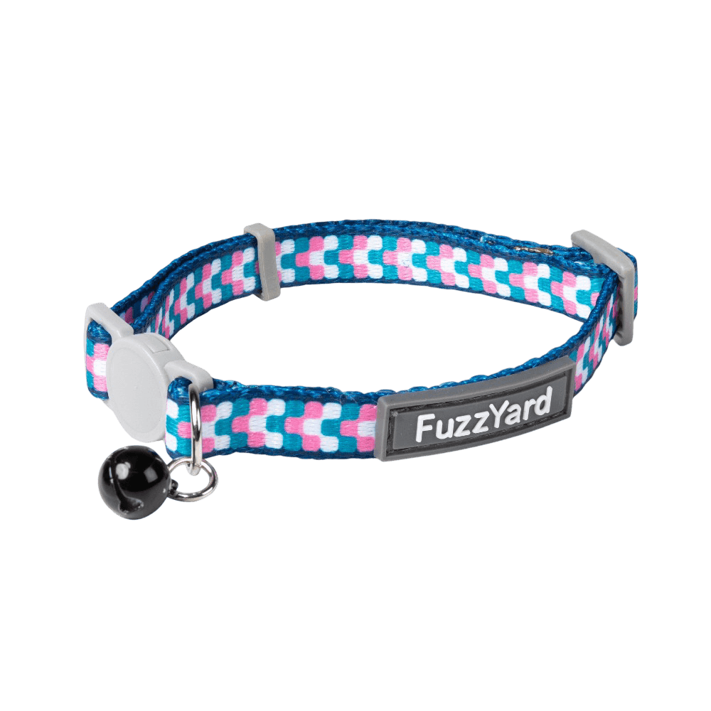 Cat Collar Groovelock Teal and Pink