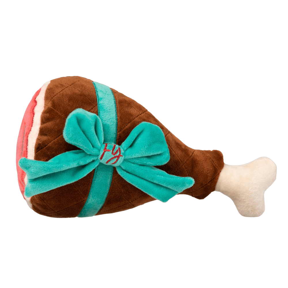 Humongous Christmas Ham Plush Dog Toy