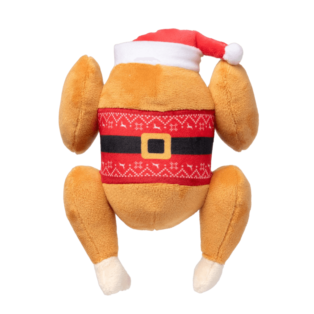 Fairisle Turkey Plush Dog Toy