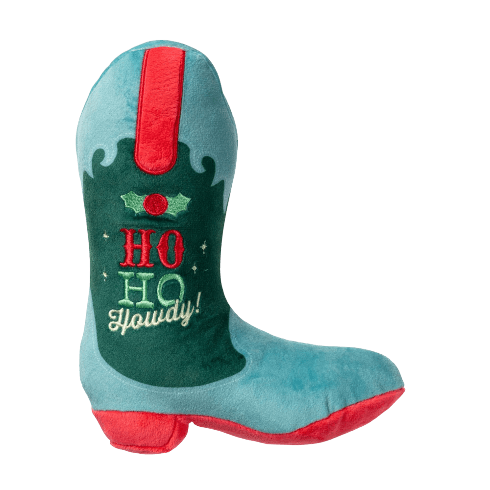 Ho Ho Howdy Boot Plush Dog Toy