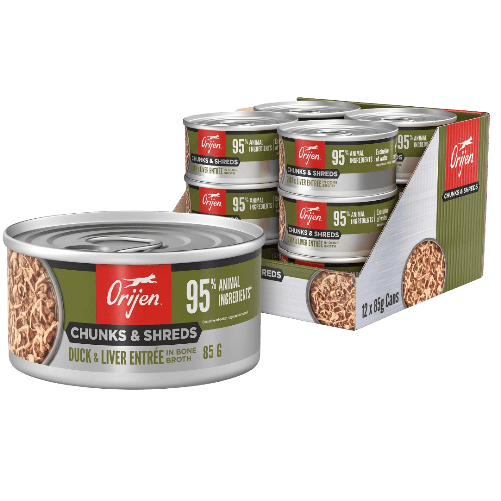 Chunks & Shreds Duck & Liver Adult Wet Cat Food Cans