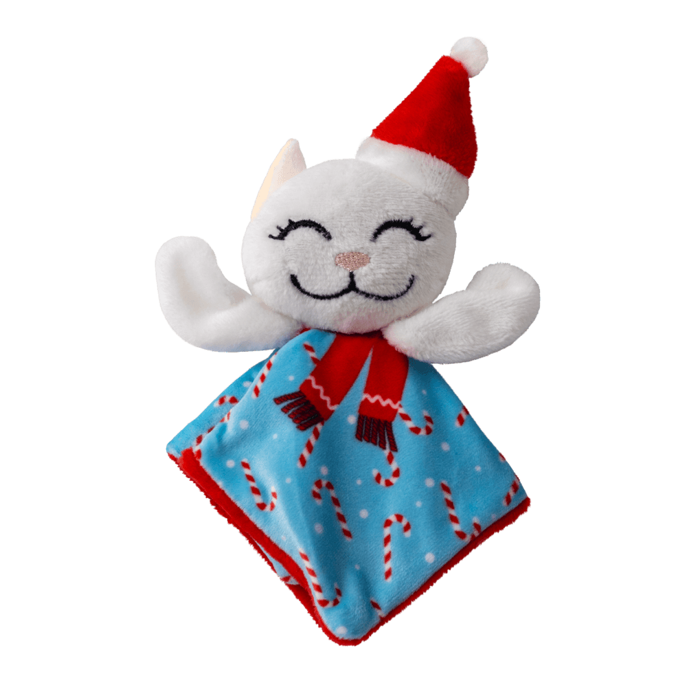 Holiday Crackles Santa Kitty Plush Cat Toy