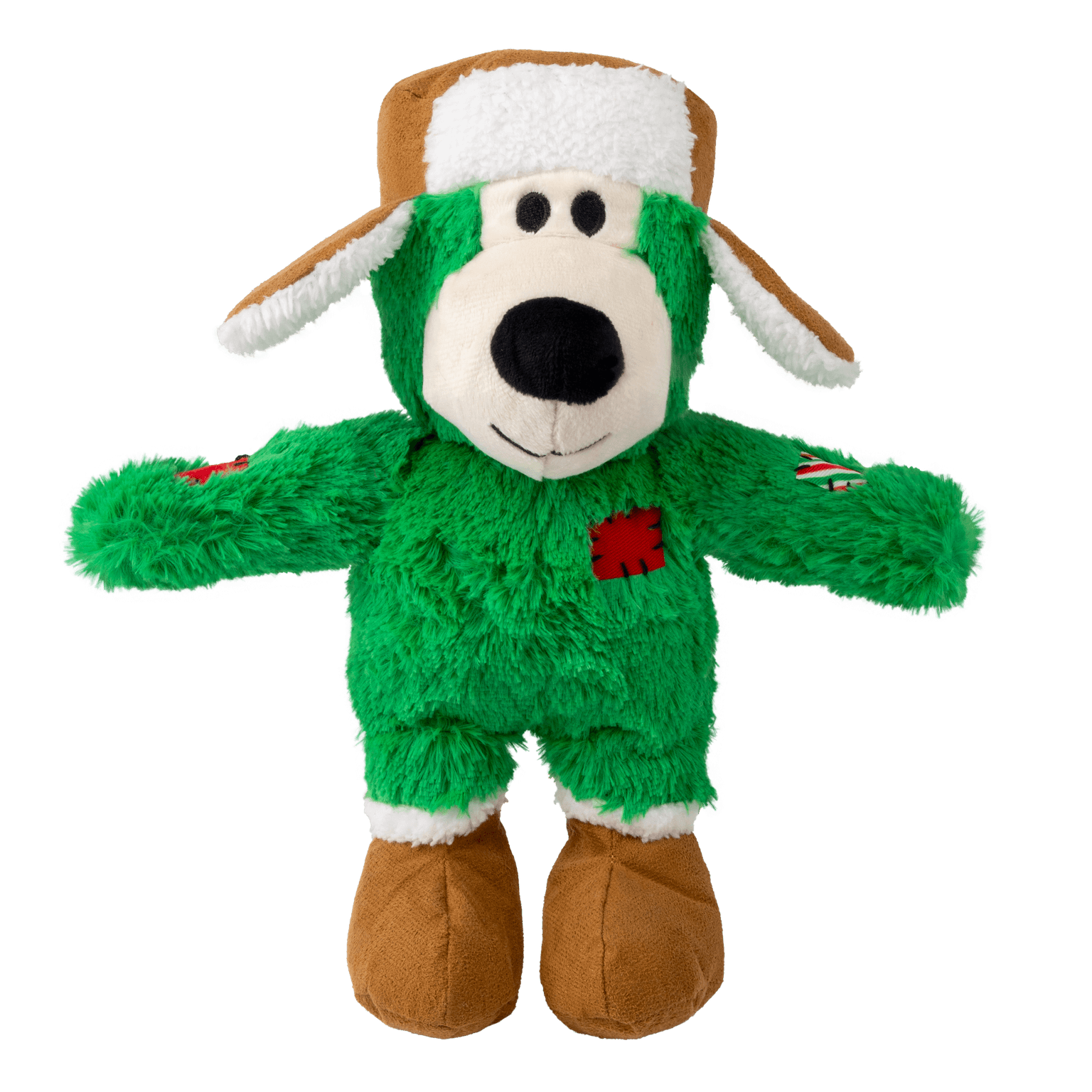 Holiday Wild Knots Bear Plush Dog Toy
