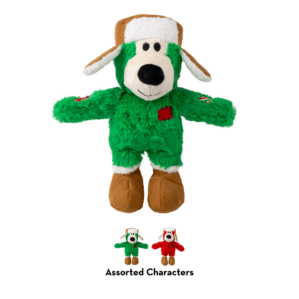 KONG Holiday Wild Knots Bear Plush Dog Toy