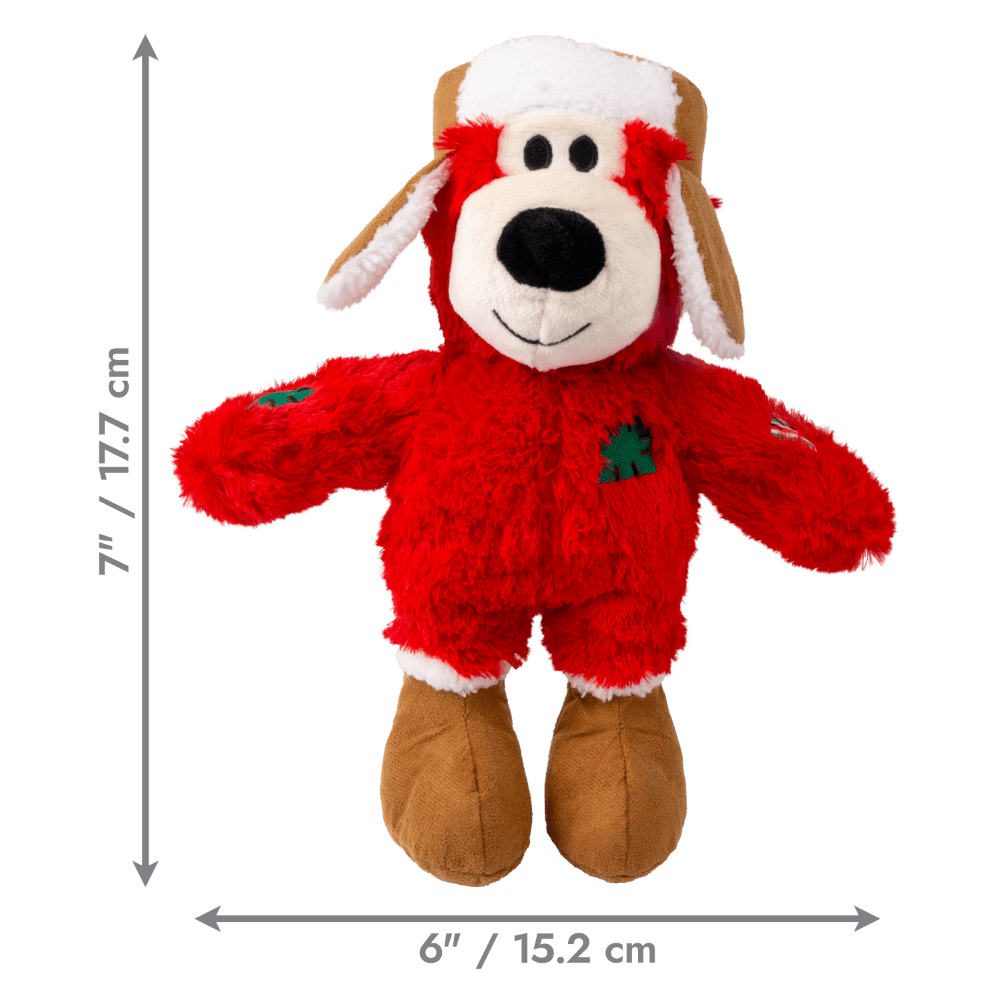 KONG Holiday Wild Knots Bear Plush Dog Toy