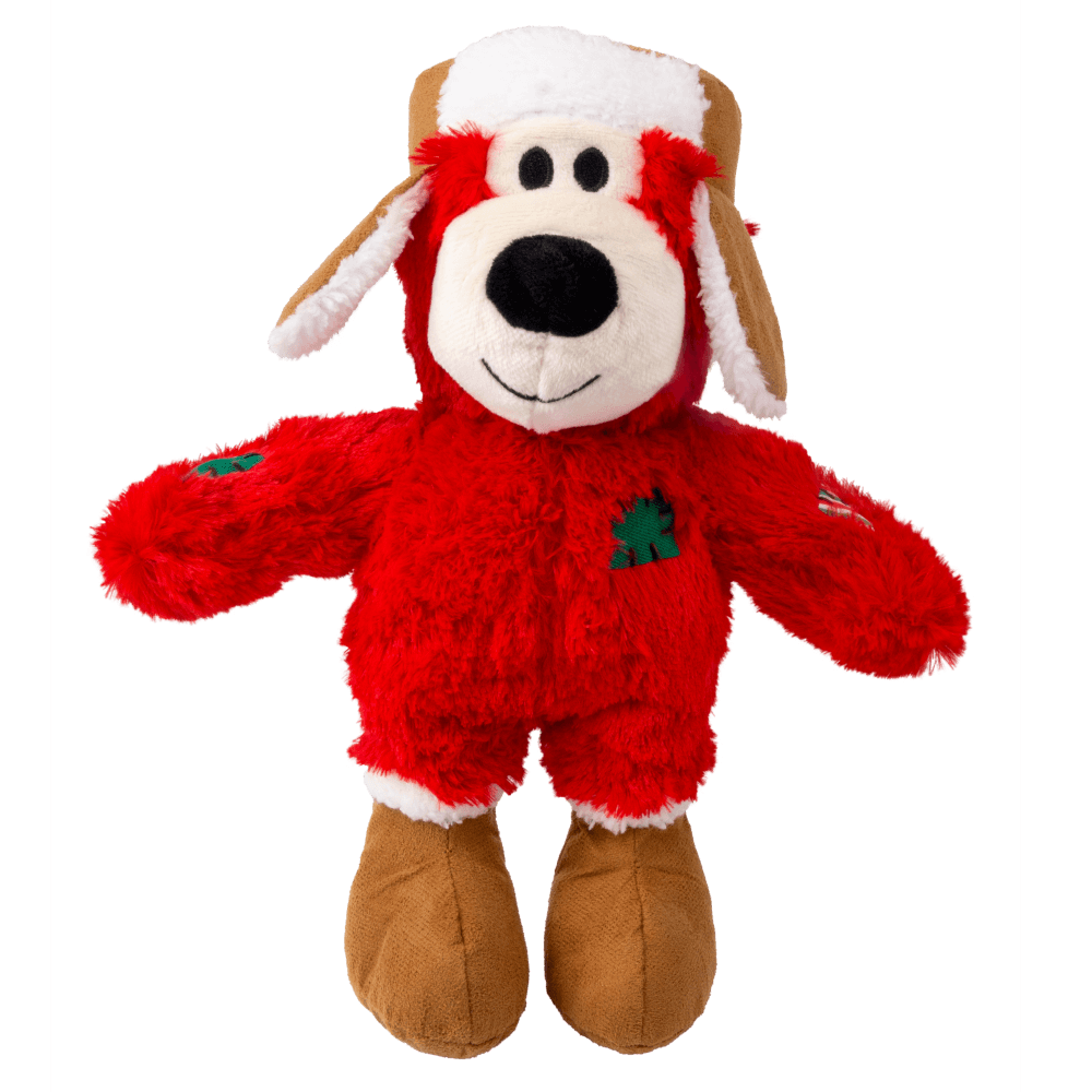 KONG Holiday Wild Knots Bear Plush Dog Toy
