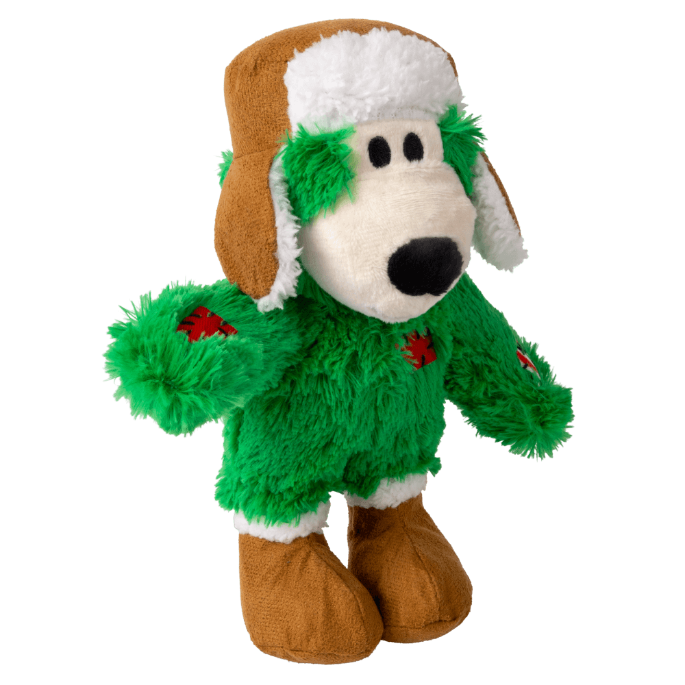 KONG Holiday Wild Knots Bear Plush Dog Toy