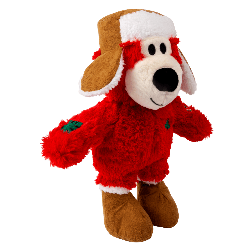 KONG Holiday Wild Knots Bear Plush Dog Toy
