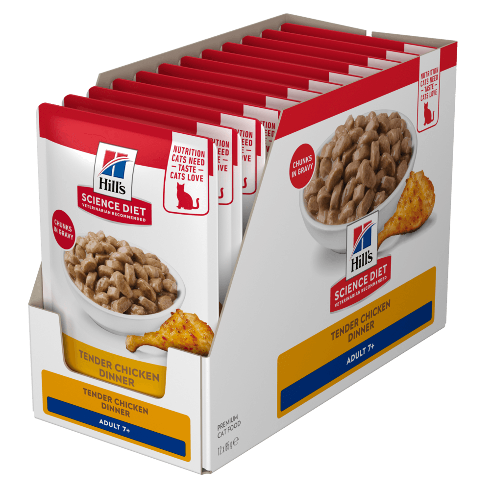 Senior 7 Plus Chicken Cat Food Pouches
