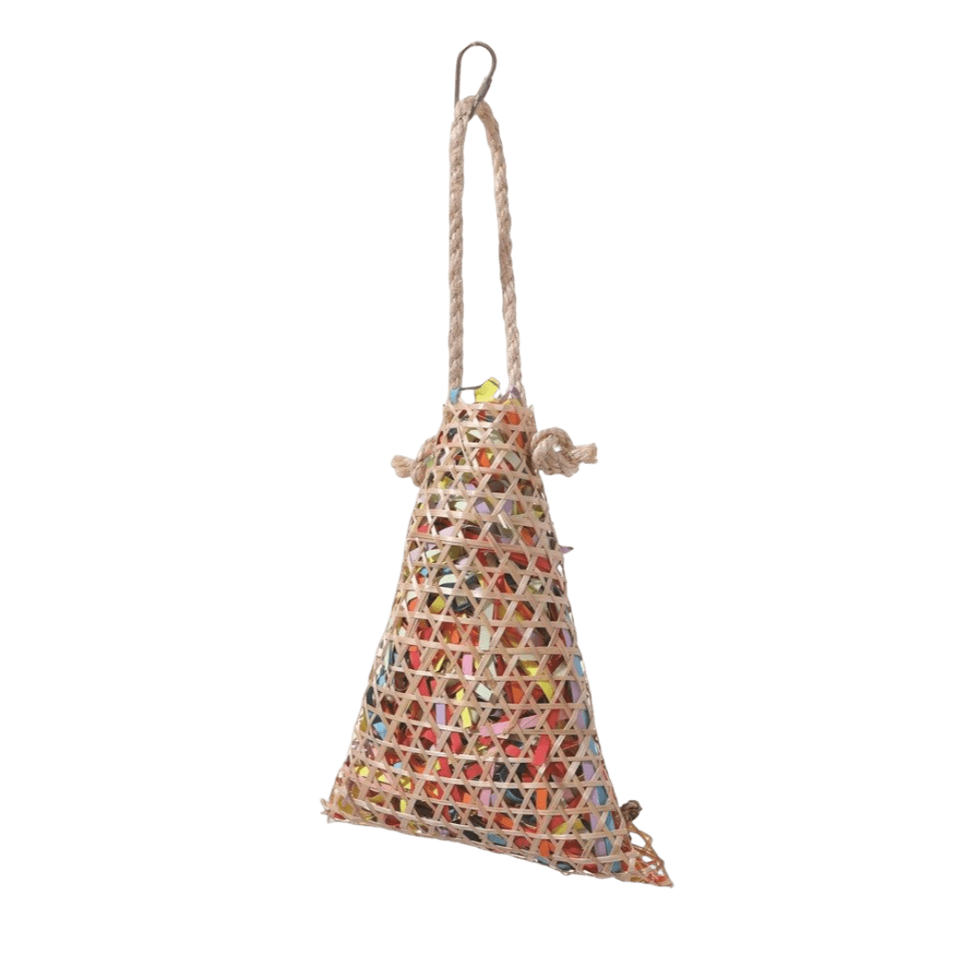 nature-island-basket-of-shredding-papers-hanging-bird-toy