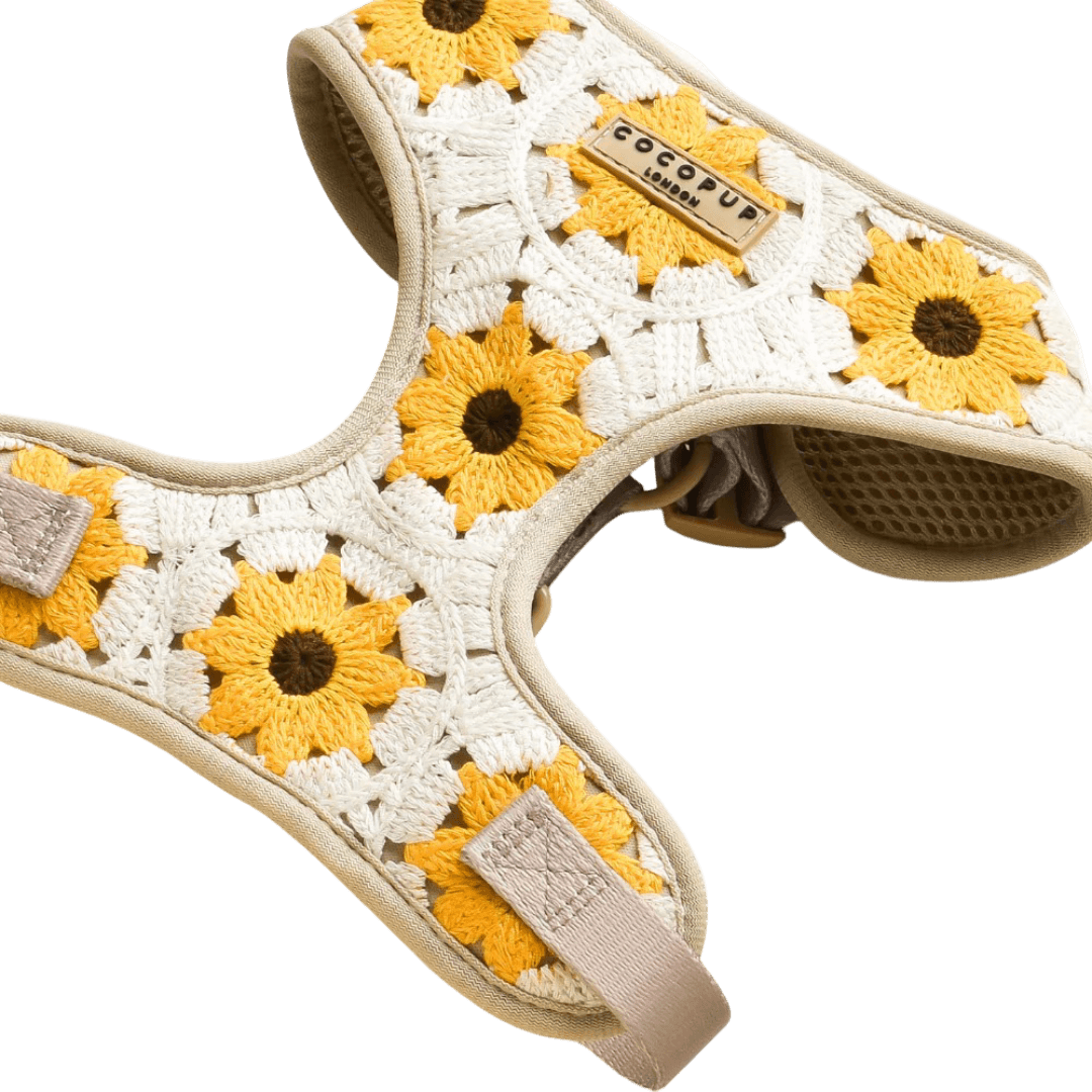 cocopup-london-adjustable-neck-dog-harness-sunflower-patch