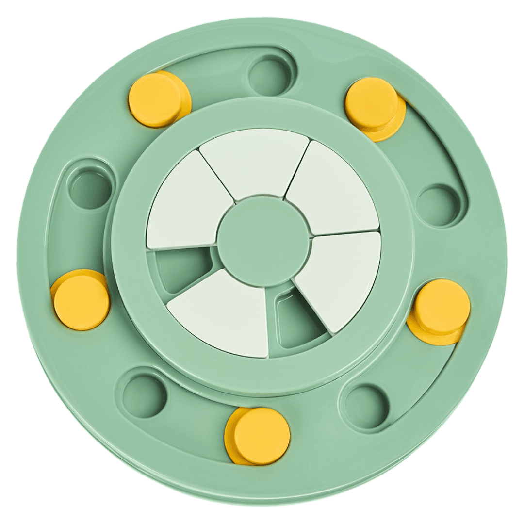 paws-for-life-2-tier-interactive-treat-puzzle-activity-dog-toy-green