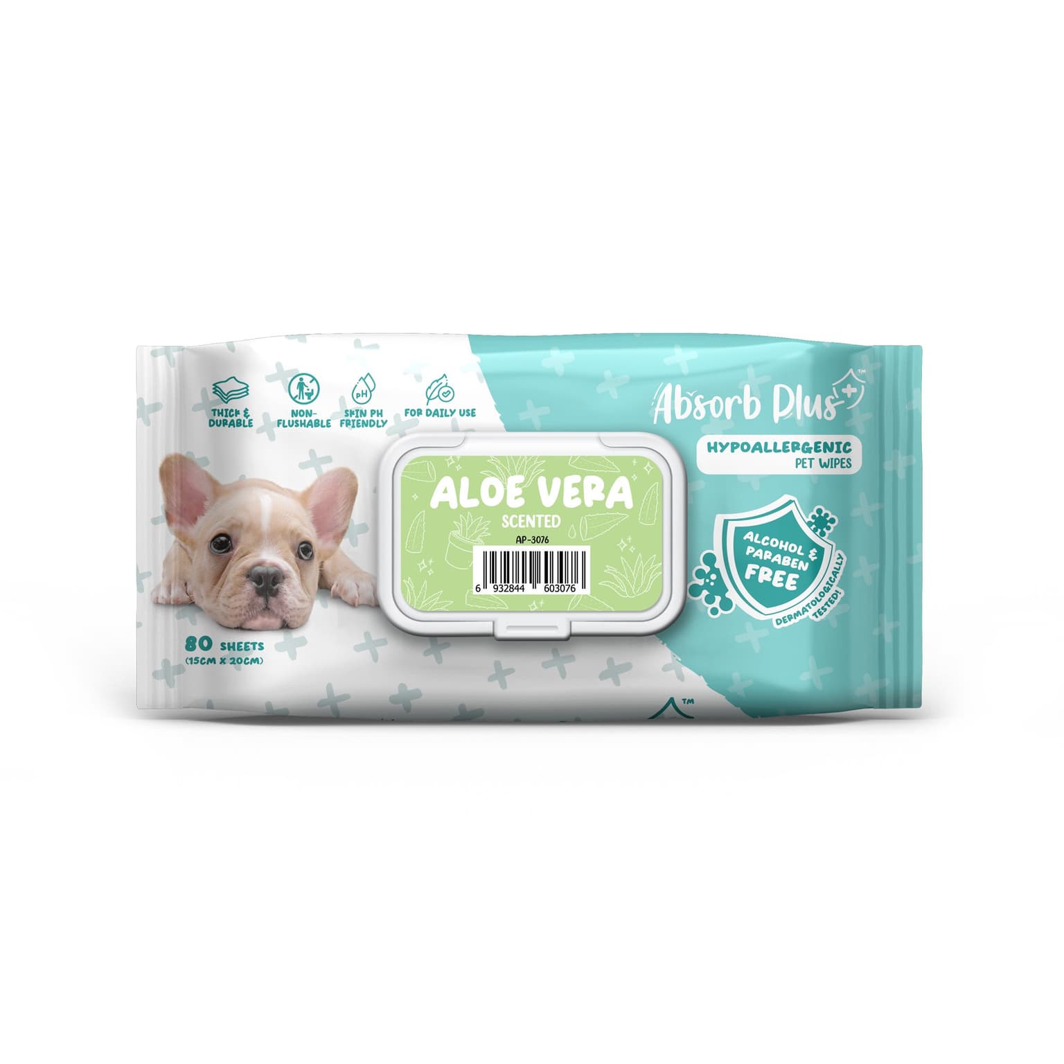 Antibacterial Aloe Vera Scented Pet Wipes