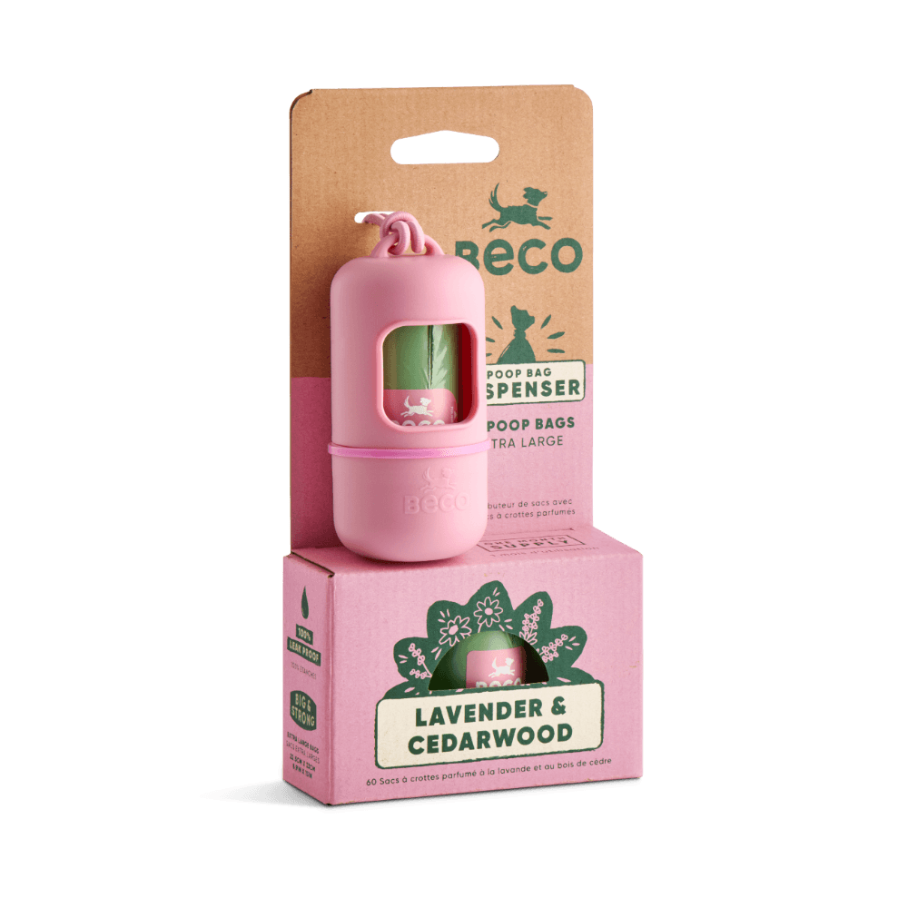 Beco Poop Bag Starter Pack Dispenser Lavender Cedarwood