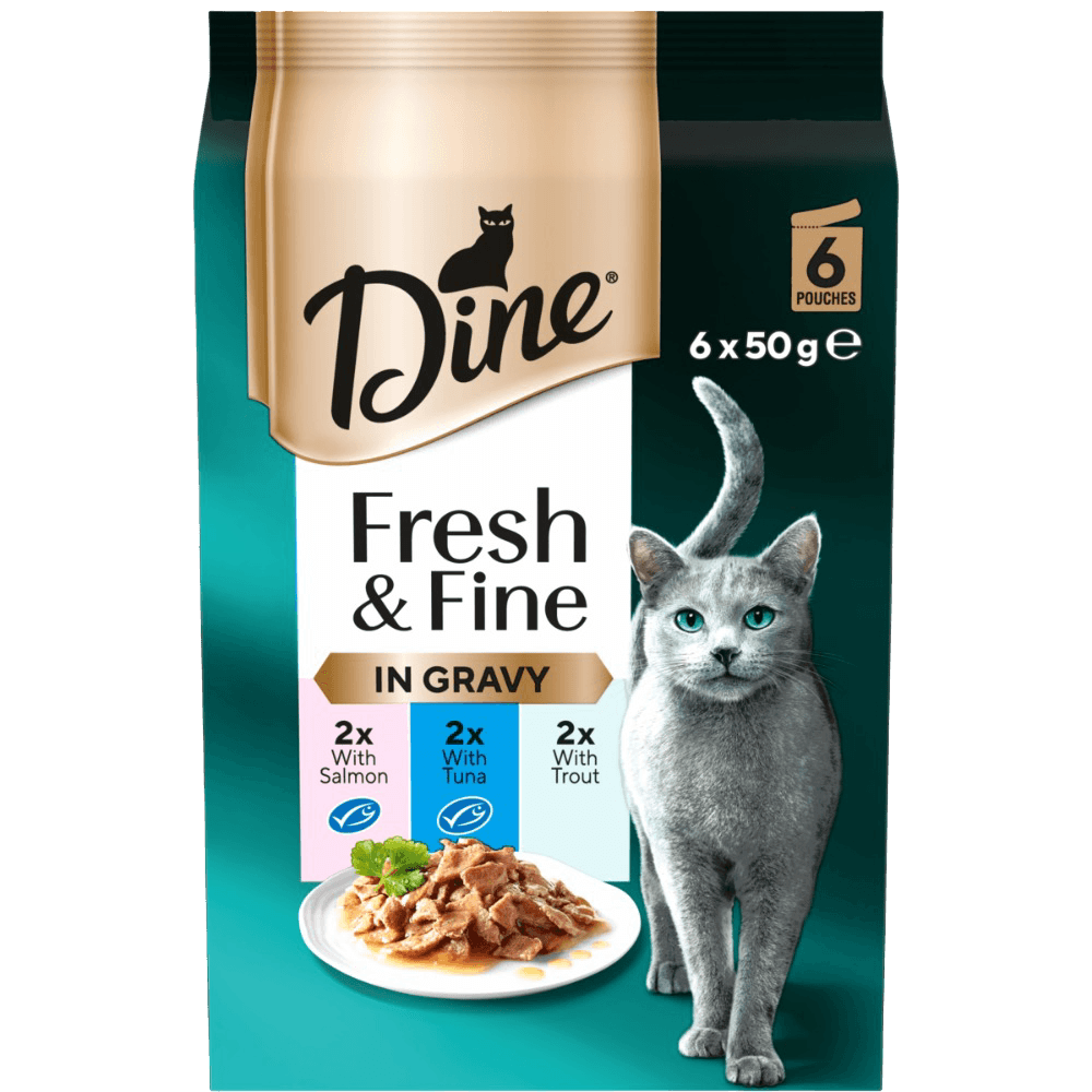 Fresh & Fine Salmon Tuna and Trout In Gravy Wet Cat Food