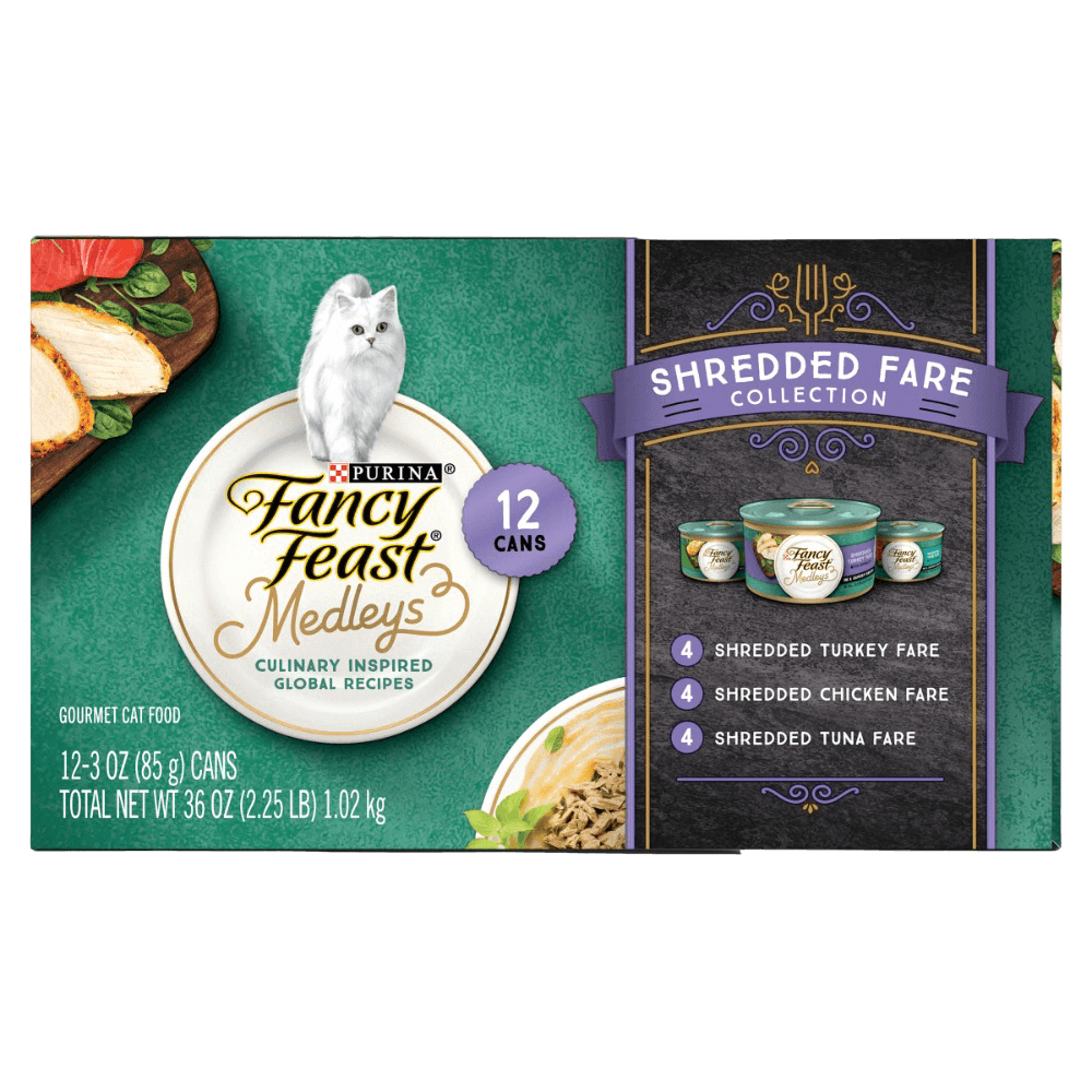 Medleys Shredded Fare Collection Variety Pack Wet Cat Food