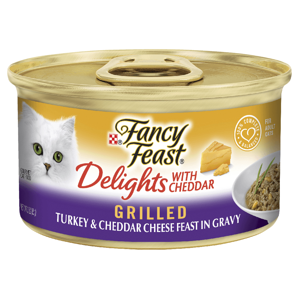 Delights with Cheddar Turkey Adult Wet Cat Food