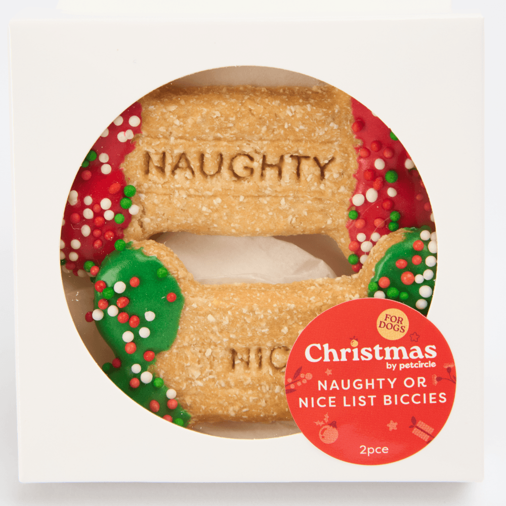 CHRISTMAS BY PET CIRCLE Naughty Or Nice List Biccies Dog Treats