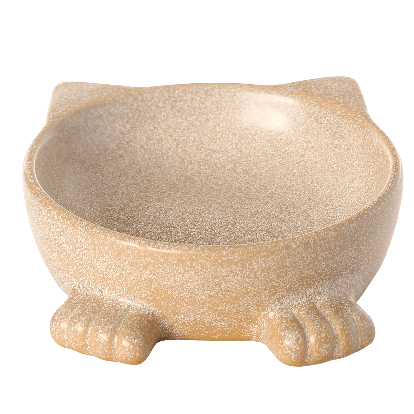 paws-for-life-cat-shaped-ceramic-pet-bowl-natural