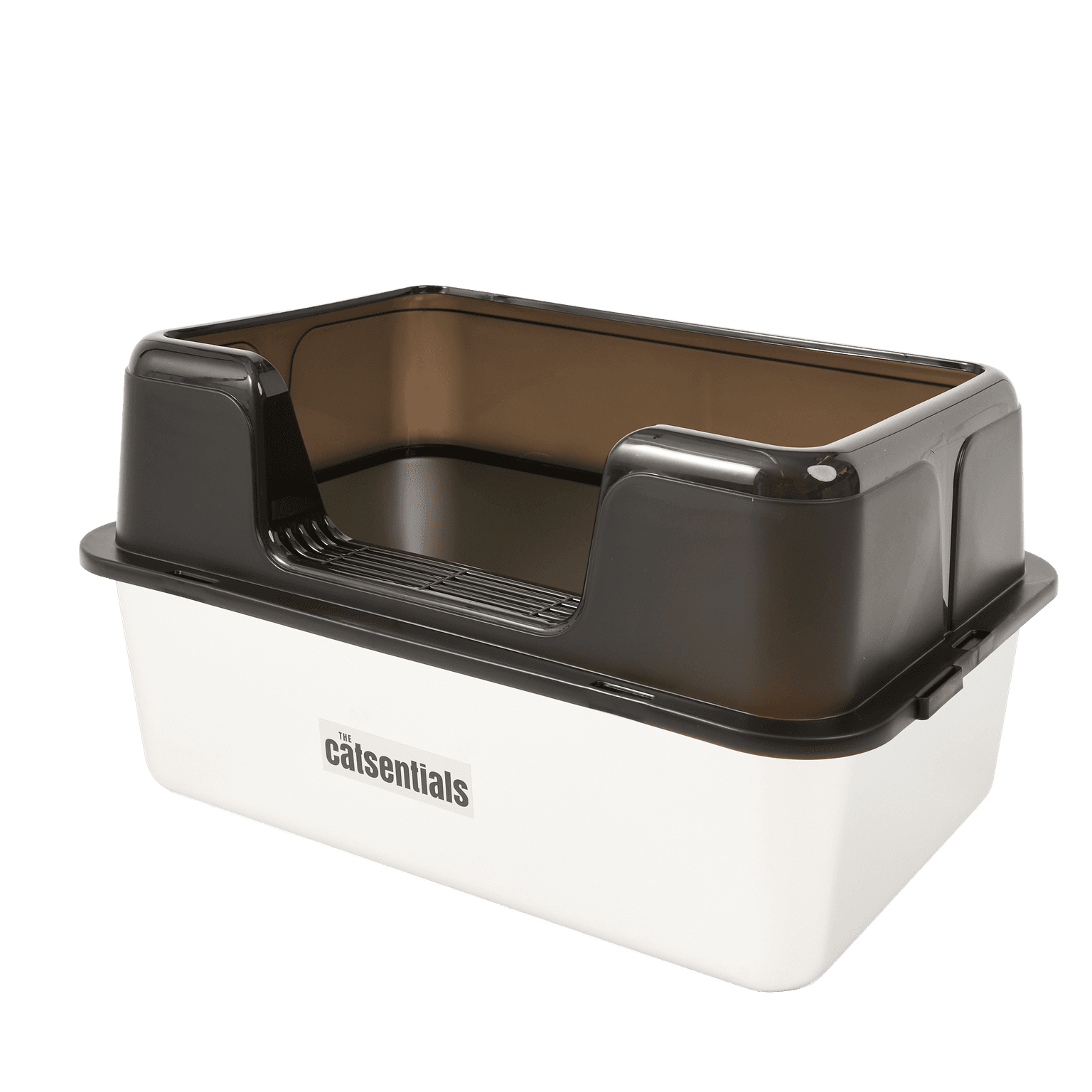 Front Opening Stainless Steel Cat Litter Box Black